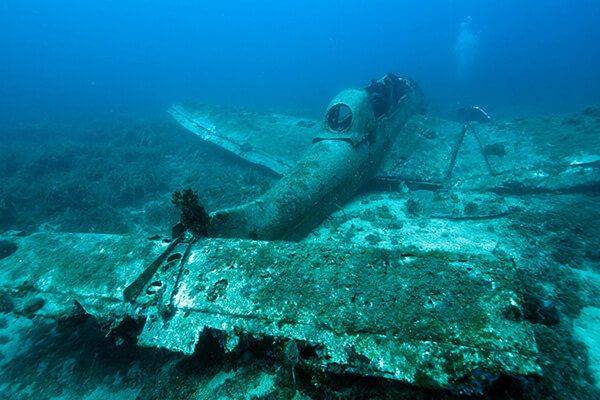 Podmorje, olupina aviona Junker Ju 87 R-2 Stuka iz Drugog svjet južno od otoka Žirja.